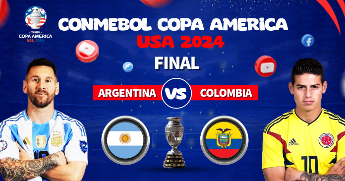 Blue Maximalist Soccer Final Game Arg Vs Col Facebook 共享图片 template