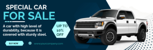 Blue Maximalist Special Car Sales Email Header template