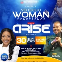 Blue Maximalist Special Women's Church Conference Template  Instagram Post