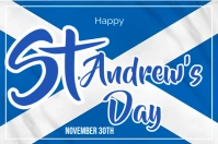 Blue Maximalist St Andrews Day Poster template