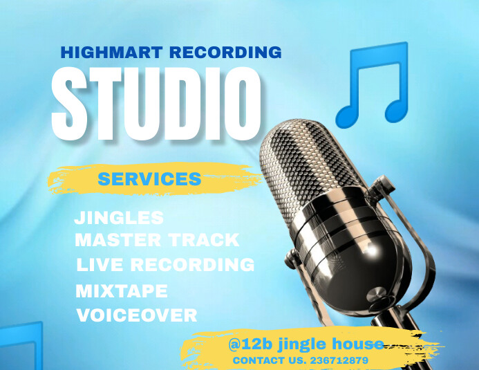Blue Maximalist Studio Flyer (us Letter) template
