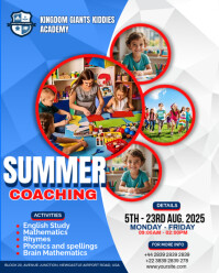 Blue Maximalist Summer Holiday Coaching Flyer Instagram Portrait template