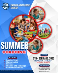 Blue Maximalist Summer Holiday Coaching Flyer Instagram Portrait template