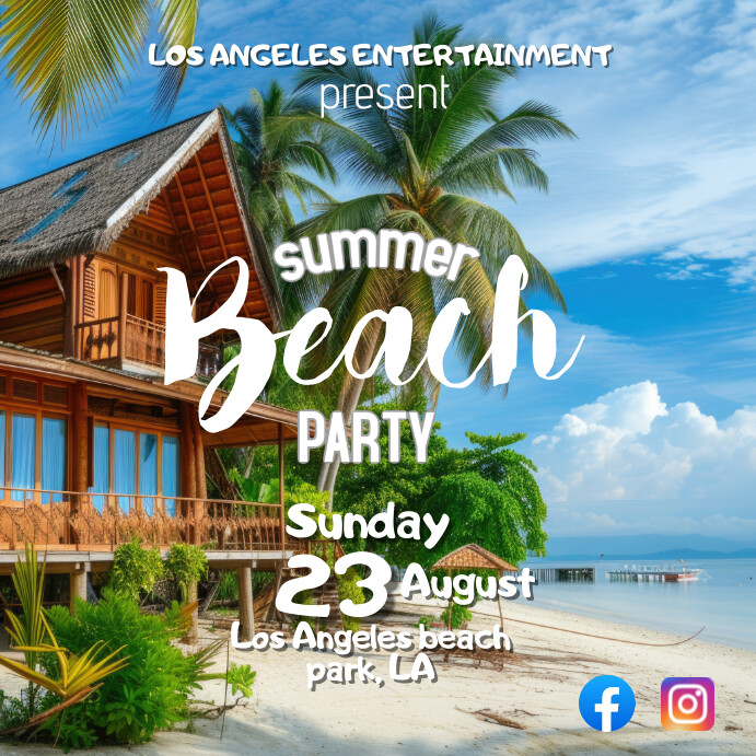 Copy of Blue Maximalist Summer Outing Party Instagra | PosterMyWall