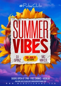 Blue Maximalist Summer Vibes A5 template