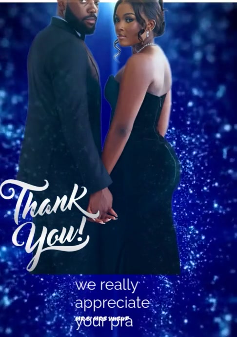 Copy of Blue Maximalist Thank You A4 | PosterMyWall