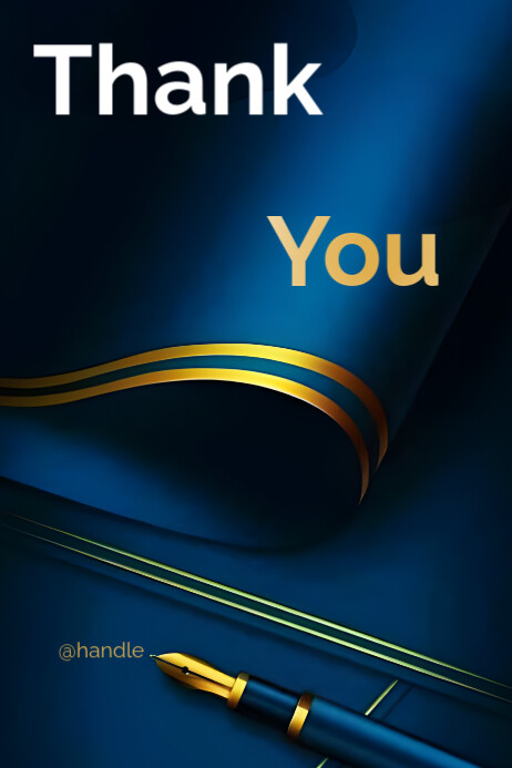Copy of Blue Maximalist Thank You Poster | PosterMyWall