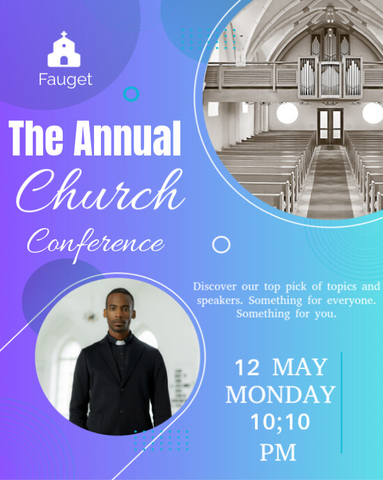 Blue Maximalist The Annual Church Instagram Portrait template