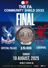 Community Shield Vip Pass Community Shield Final Posters Template | PosterMyWall