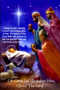 Blue Maximalist The Three Wisemen Flyer  Pinterest Graphic template