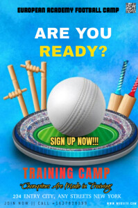 Blue Maximalist This Is A Vibrant Poster Advertising A "european Academy Football Camp Pinterest Gra Pinterest-Grafik template