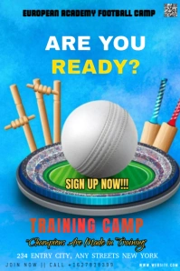 Blue Maximalist This Is A Vibrant Poster Advertising A "european Academy Football Camp Pinterest Gra template