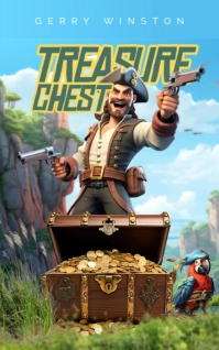 Blue Maximalist Treasure Chest Kindle/book Covers template