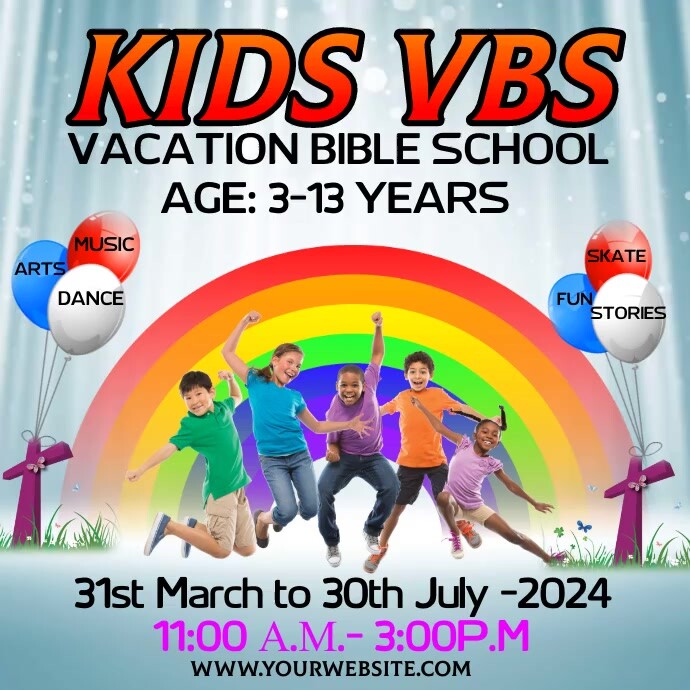 Copy of Blue Maximalist Vbs Instagram Post | PosterMyWall