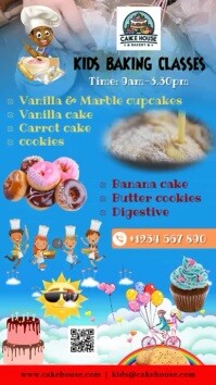 Blauw Kids Baking Classes Instagram Story Template