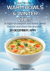 Blue Maximalist Warm Bowls And Winter Vibes  A2 template