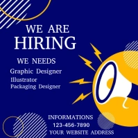 Blue Maximalist We Are Hiring  Instagram Post Instagram-bericht template