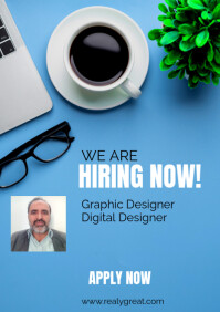 Blue Maximalist We Are Needs A Jobs Now Free Apply  A4 template