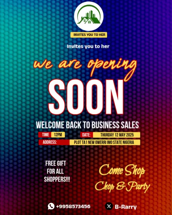 Blue Maximalist We Are Opening Soon Opening Soon Flyer Instagram ...