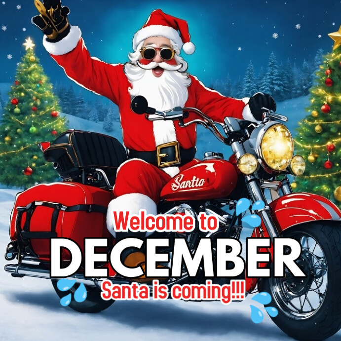 Copy of Blue Maximalist Welcome To December Design Template Instagram ...