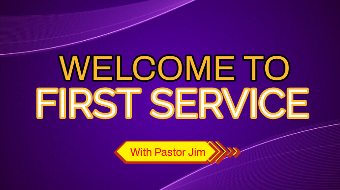 Blue Maximalist Welcome To First Service Digi Digital Display (16:9) template