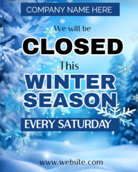 Blue Maximalist Winter Season Flyer  Instagram Portrait template