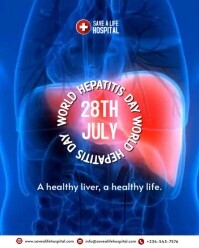 Blue Maximalist World Hepatitis Day Template  Instagram Portrait