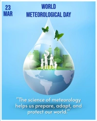 Blue Maximalist World Meteorological Day Instagram Portrait template