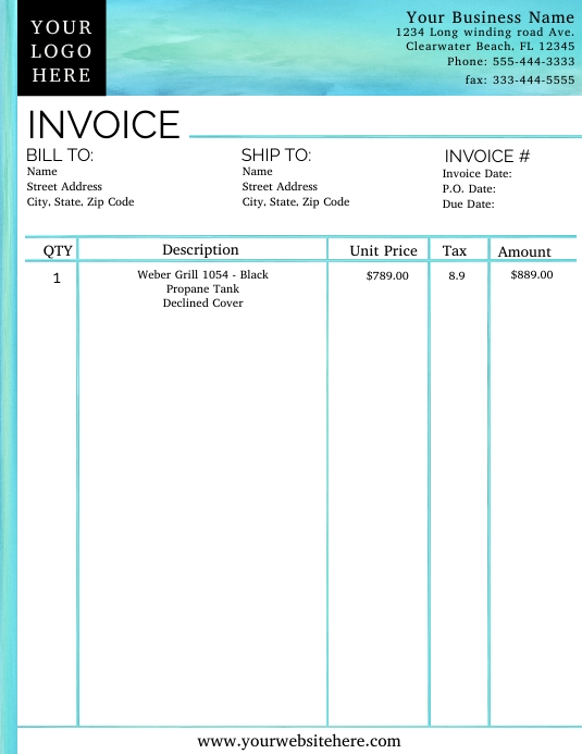 Invoice Logo Invoice Template, Invoice With Logo, Invoice Template