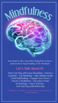 Blue Mindfulness Instagram Story template