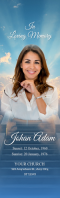 Blue Minimal Funeral Bookmark Half Page Legal template