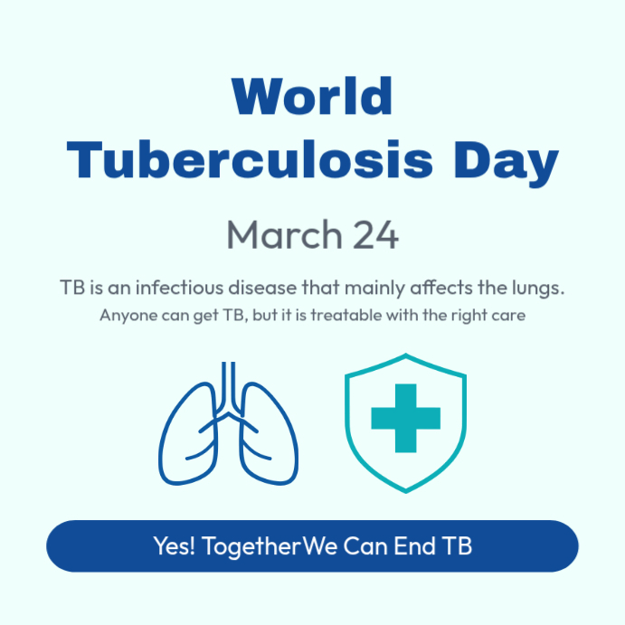 Blue Minimal Medical World Tuberculosis Day Instagram Post Health ...