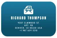 Blue Minimal Shipping Address Label Template