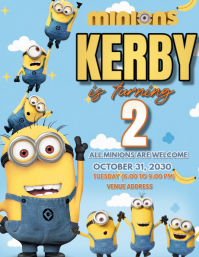 Blue Minions Flyer (us Letter) template