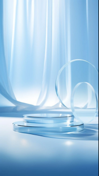 Blue Modern & Minimal Abstract Display Digital Display. Blue Glass Podium Elegant Minimal Display Ba template