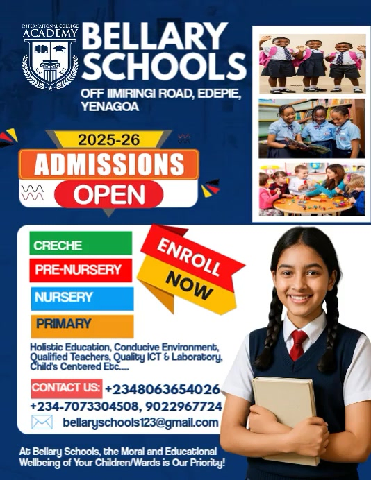 Blue Modern & Minimal Admission Open Flyer (us Letter) Iflaya (Incwadi ye-US) template