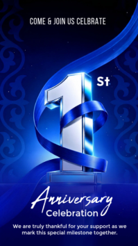 Blu Anniversary Celebration Instagram Story Template