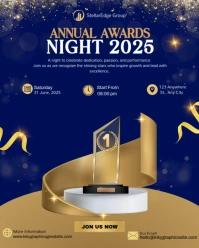 Blue Modern & Minimal Annual Awards Night Instagram Portrait template