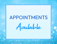Blue Modern & Minimal Appointments Available Cute Glitter Signage Notice Poster Flyer Social Media P template