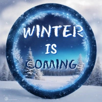 Blue Modern & Minimal Arctic Enchantment Winter’s Arrival  Instagram Post template