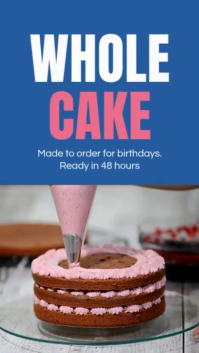 Blau Bakery Cake Menu Instagram Reel Template