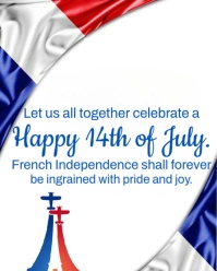 Blue Modern & Minimal Bastille Day Instagram Portrait template