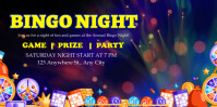 Blue Modern & Minimal Bingo Night Spanduk Eventbrite template