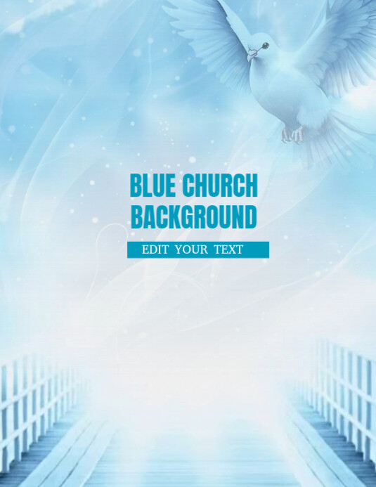Blue Modern & Minimal Blue Background Template Design Flyer (us Letter)