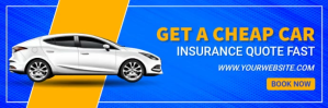 Blue Modern & Minimal Car Insurance Twitter B template