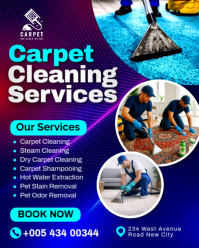 Blau Carpet Cleaning Services Instagram Portrait Template