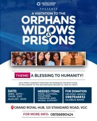 Blue Modern & Minimal Charity Organization Design Template  Instagram Portrait