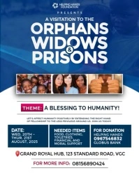Blue Modern & Minimal Charity Organization Design Template  Instagram Portrait