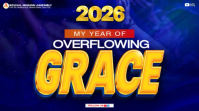 Blue Modern & Minimal Church New Year 2026 Prophetic Decree Digital Display (16:9) template