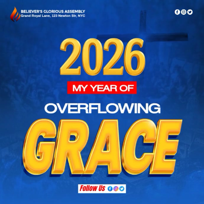 Blue Modern & Minimal Church New Year 2026 Prophetic Decree Instagram ...